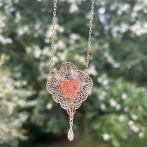 ❤️❤️ Sterling Silver Filigree Egyptian Revival NECKLACE